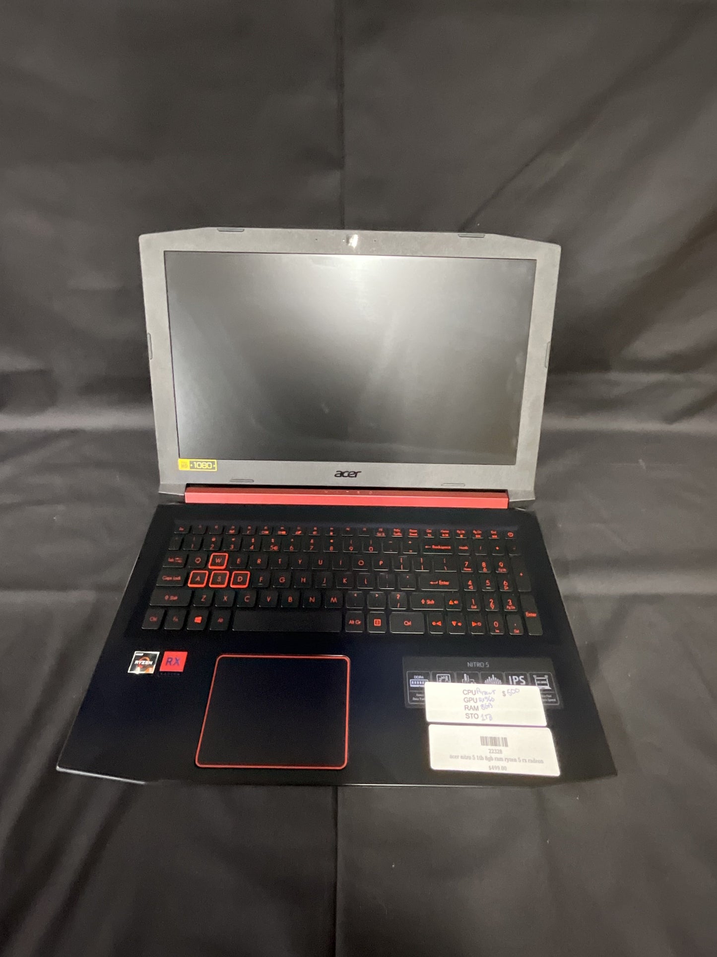 acer nitro 5 1tb 8gb ram ryzen 5 rx radeon laptop